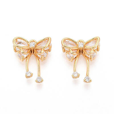 Brass Micro Pave Cubic Zirconia Pendants