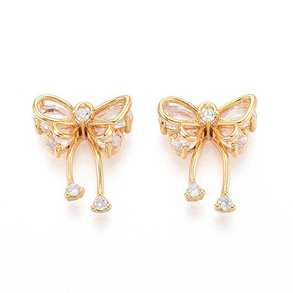 Brass Micro Pave Cubic Zirconia Pendants