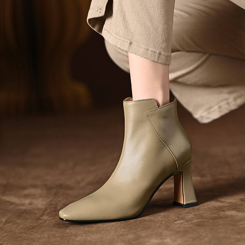 CHIKO Marisol Square Toe Chunky Heels Ankle Boots