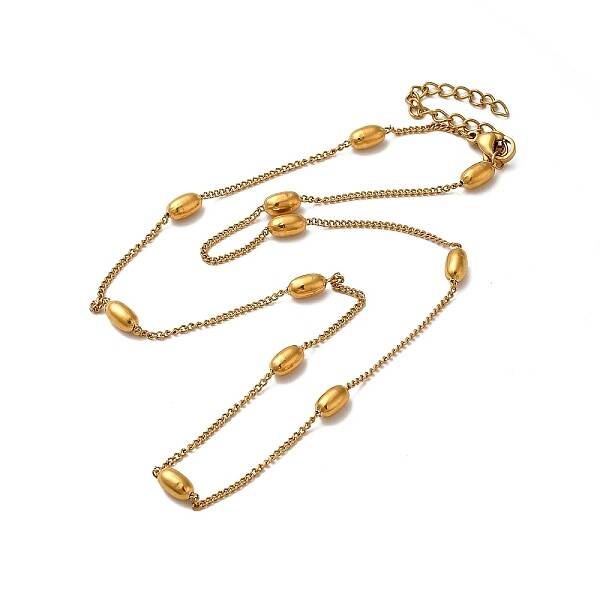 Ion Plating(IP) 304 Stainless Steel Curb Chain Necklaces