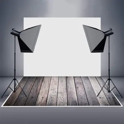 Wooden Texture Vignetting Photo Rubber Floor Mat - Aperturee
