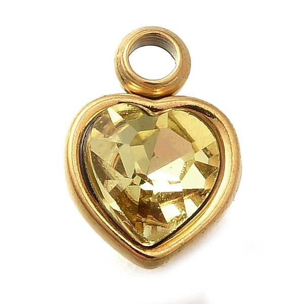 304 Stainless Steel with Rhinestone Pendants