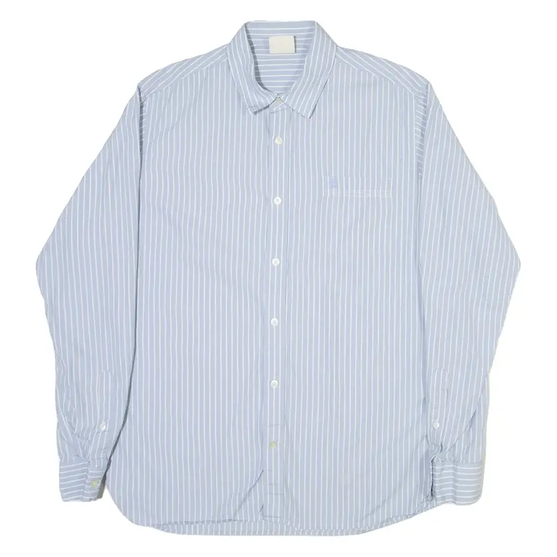 TIMBERLAND Mens Shirt Blue Striped Long Sleeve L