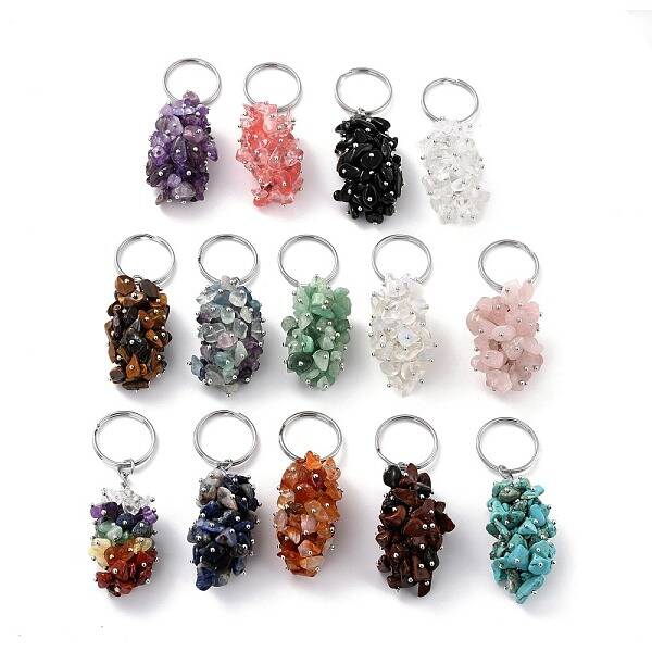 Natural & Synthetic Gemstone Keychain