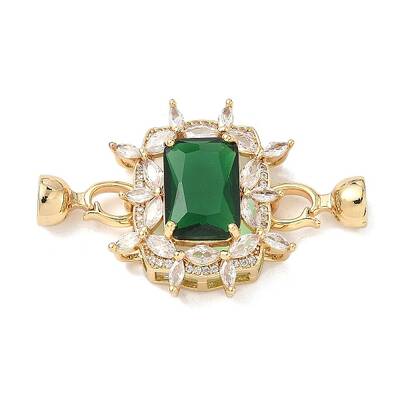 Brass Glass Fold Over Clasps