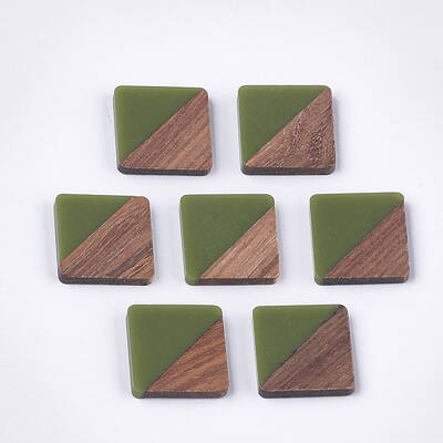 Resin & Walnut Wood Cabochons