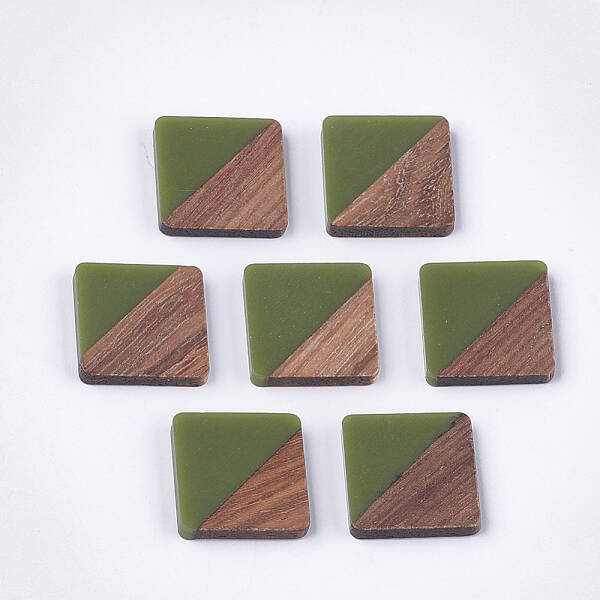 Resin & Walnut Wood Cabochons