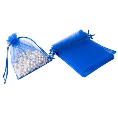 100Pcs Rectangle Organza DIY Craft Drawstring Bags