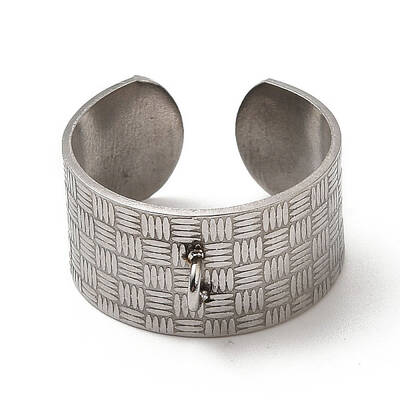 Non-Tarnish 304 Stainless Steel Open Cuff Ring for Women
