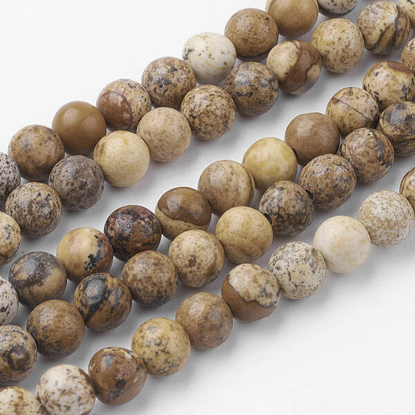Natural Picture Jasper Bead Strands