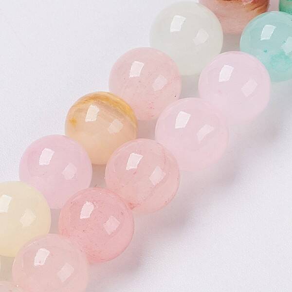 Natural Colorful Green Jade Beads Strands