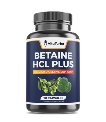 Betaine HCL Plus - 90 Capsules - 500mg Per Serving
