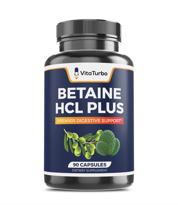 Betaine HCL Plus - 90 Capsules - 500mg Per Serving