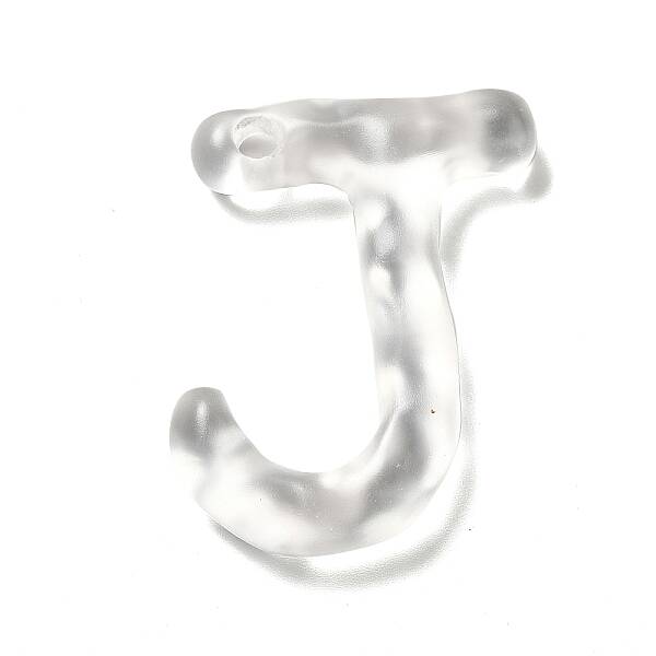 Transparent Resin Alphabet Pendants