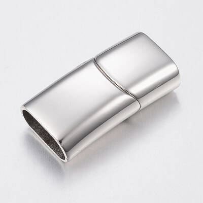 Tarnish Resistant Smooth Surface 304 Stainless Steel Magnetic Clasps with Glue-in Ends