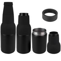 Beer Bottle Cooler, Can Cooler, 3-in-1 Beer Keeper Bottle, Beer Coozies for Bottles and Cans with Bottle Opener, 12oz Slim Ca...