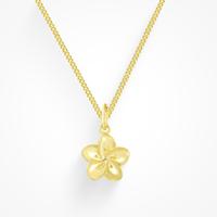 Evry Jewels Hibiscus Necklace – Gold Flower Pendant Necklace for Women – Dainty Hawaii-Inspired Necklace