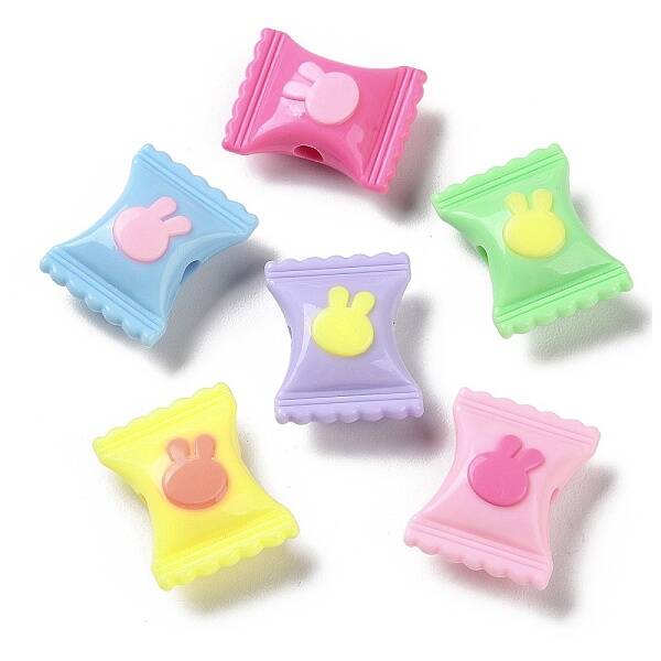 Two Tone Opaque Acrylic Beads