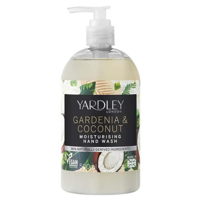 Yardley Gardenia e Latte di Cocco Botanico Deterge Gel per le Mani 500 ml