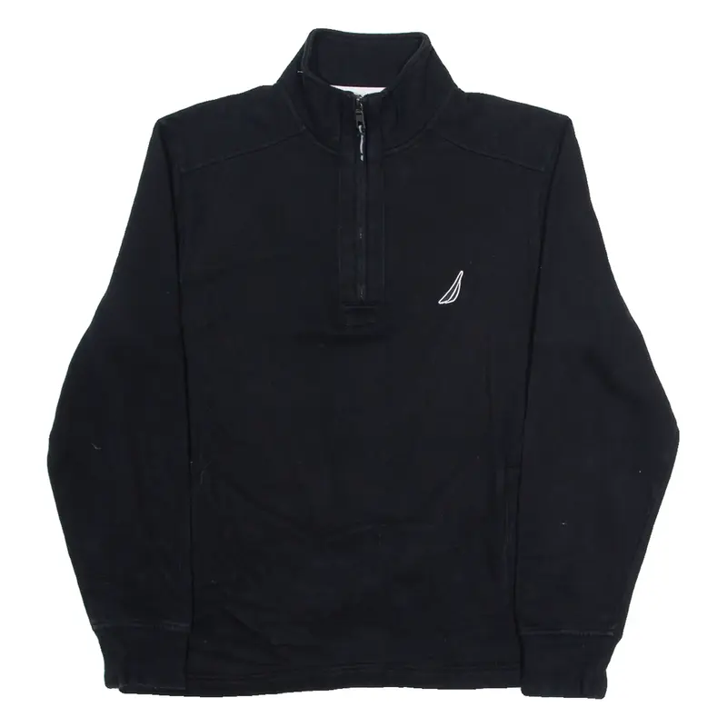 NAUTICA Mens Sweatshirt Black 1/4 Zip M