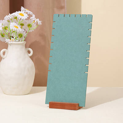 8-Slot Velvet Slant Back Jewelry Necklace Storage Display Stands