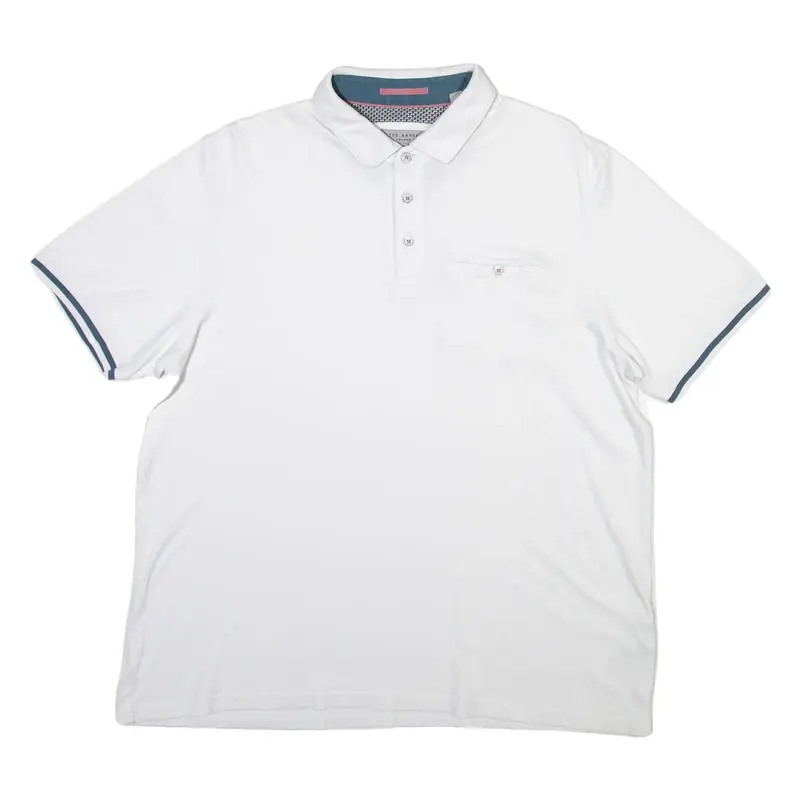 TED BAKER Mens Polo Shirt White XL
