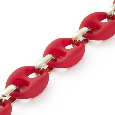 Handmade CCB Plastic & Rubberized Style Acrylic Coffee Bean Chains