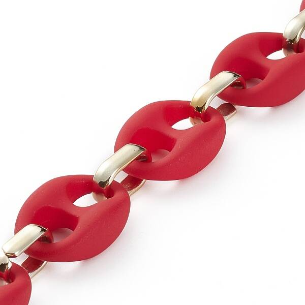 Handmade CCB Plastic & Rubberized Style Acrylic Coffee Bean Chains