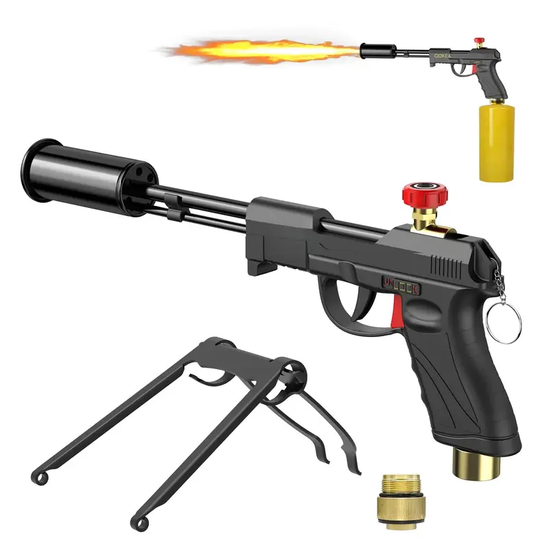 POWERFUL Grill Torch Charcoal Starter,Propane Searing Torch,Charcoal Lighter Campfire Starter,Fire Starter Torch,Sous Vide,Ki...