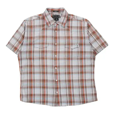 Oakley Checked Short Sleeve Shirt - XL Blue Cotton