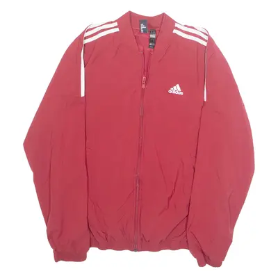 ADIDAS Mesh Lined Mens Track Jacket Red M