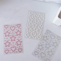 Rhinestone Heart & Star Shaped Sticker (3 Counts), Self Adhesive Decorative Sticker Packs, DIY Decals for Scrapbooking, Journ...