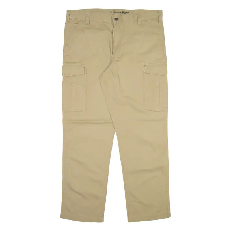 CARHARTT Cargo Mens Trousers Beige Relaxed Straight W40 L32