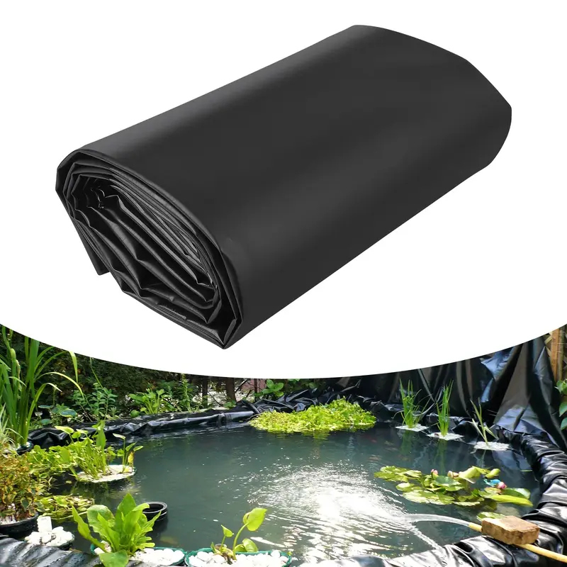Garvee LLDPE Pond Liner 15X20FT UV Resistant, 20 Mil Thickness, Easy Cutting, Safe for Fish and Plants, Versatile Use, Black