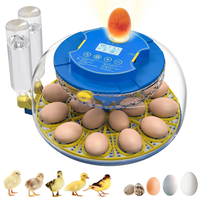 18 Egg Incubator with Automatic Egg Turning and Humidity Control, 360° View Auto Water Adding, Egg Candler Incubators for Ha...