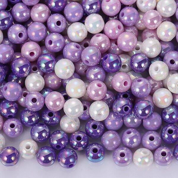 400Pcs 4 Colors Opaque Acrylic Beads