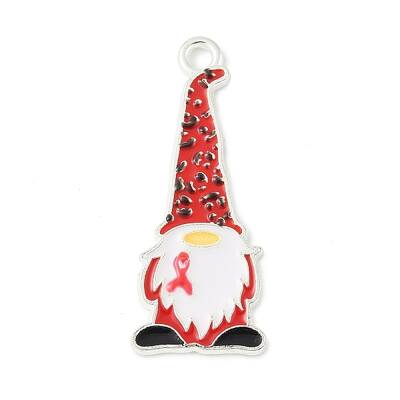 No To Drugs Red Awareness Ribbon Theme Alloy Enamel Pendants