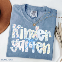 Comfort Colors Kindergarten Teacher TShirt, Kindergarten T-Shirt, Kinder Crew, Kinder Garten Teacher Back to School TShirt, P...