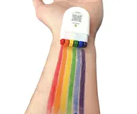 1 Rainbow Color  LGBTQ+ Flag Pride Markers with Lid - Multicolor - Reusable