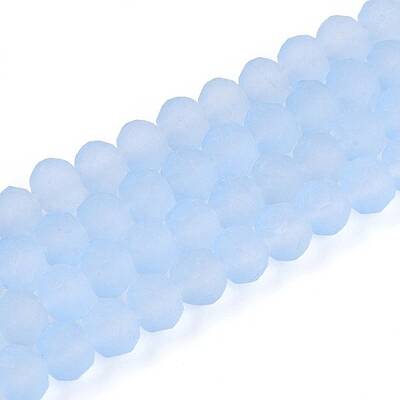 Baking Paint Frosted Glass Beads Strands
