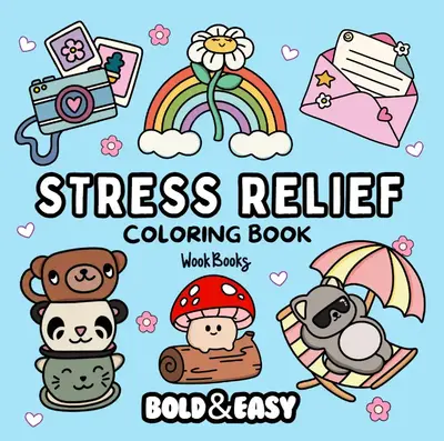 Stress Relief Coloring Book & Reusable Protective Sheet by Wook Books