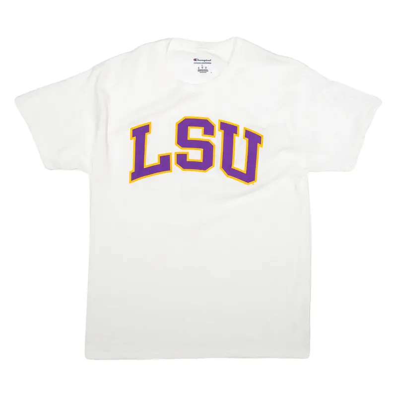 CHAMPION LSU Mens T-Shirt White L
