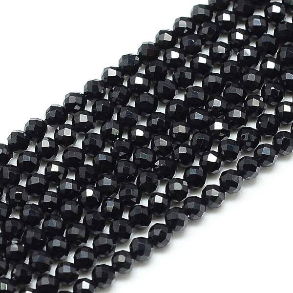 Natural Black Spinel Beads Strands