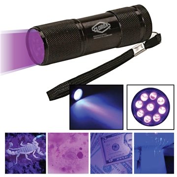 100 Custom Black Ultraviolet (UV) LED Flashlight - 395nm