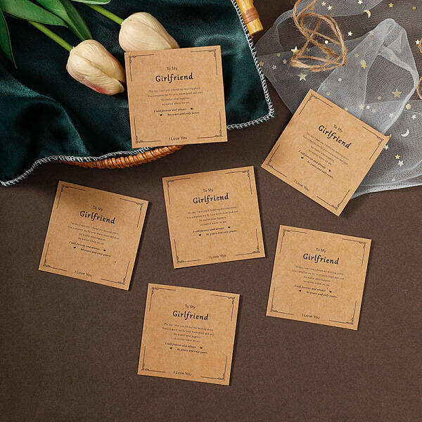 Square Kraft Paper Bracelet Display Card