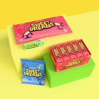 Sweet Dreams Center Filled Candy Chews - Soft Candies with Real Fruity Flavors - Fruit Punch, Sour Apple, Sour Blueberry and ...