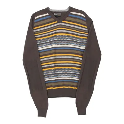 Lee Striped Jumper - Medium Grey Wool