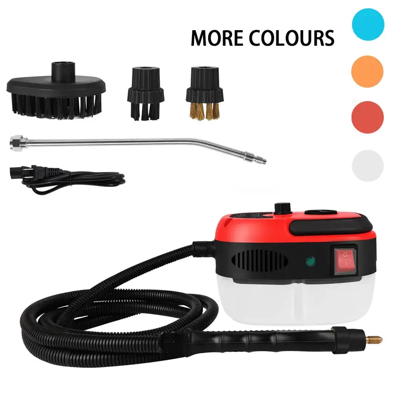Portable Handheld Wired Steam Cleaner, High Temperature Pressurized Steam Cleaning Machine with Brush Heads, Household Cleani...