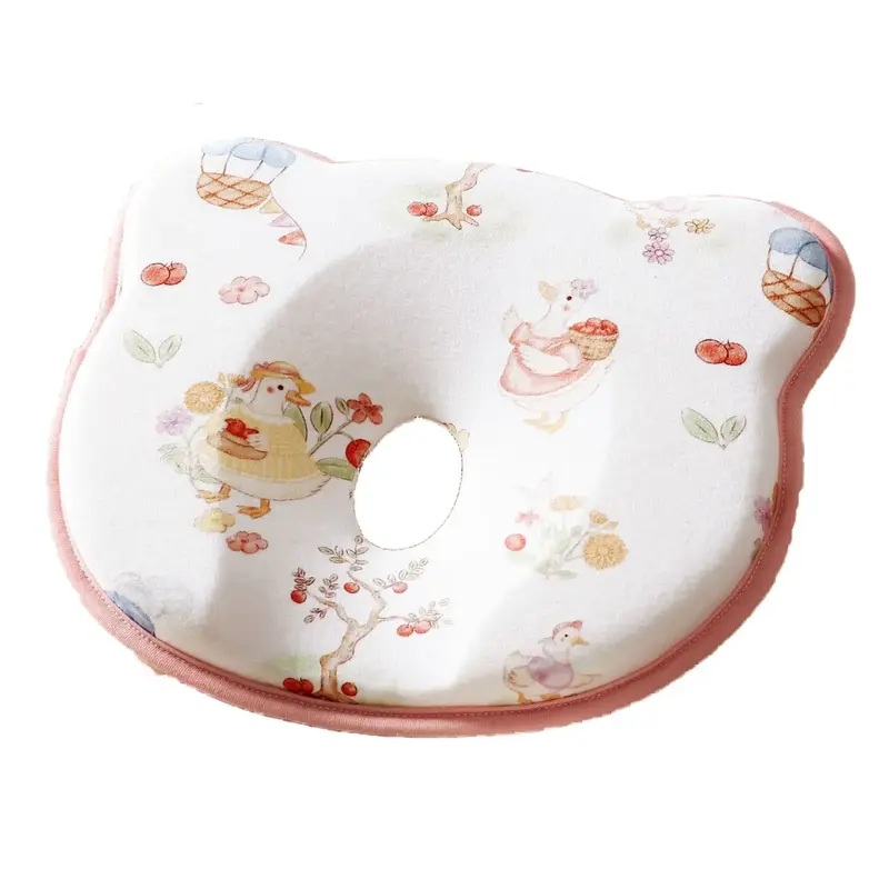 Cute Baby Nap Pillow Silicone Shaping Pillow for Correcting Head Shape Preventing Sideways Sleeping Baby Travel Pillow Comfor...