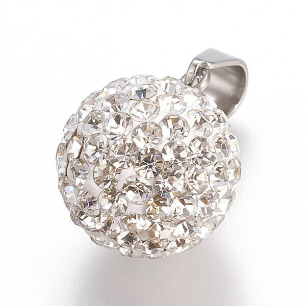 Trendy Jewelry Findings 201 Stainless Steel Round Disc Ball Pendants
